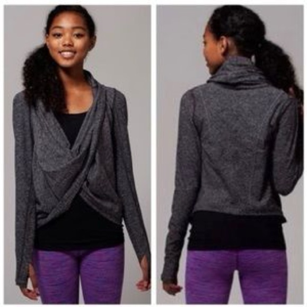 Kids Lululemon sporty crossover crop pullover jacket size 12, Ivvia girls shawl